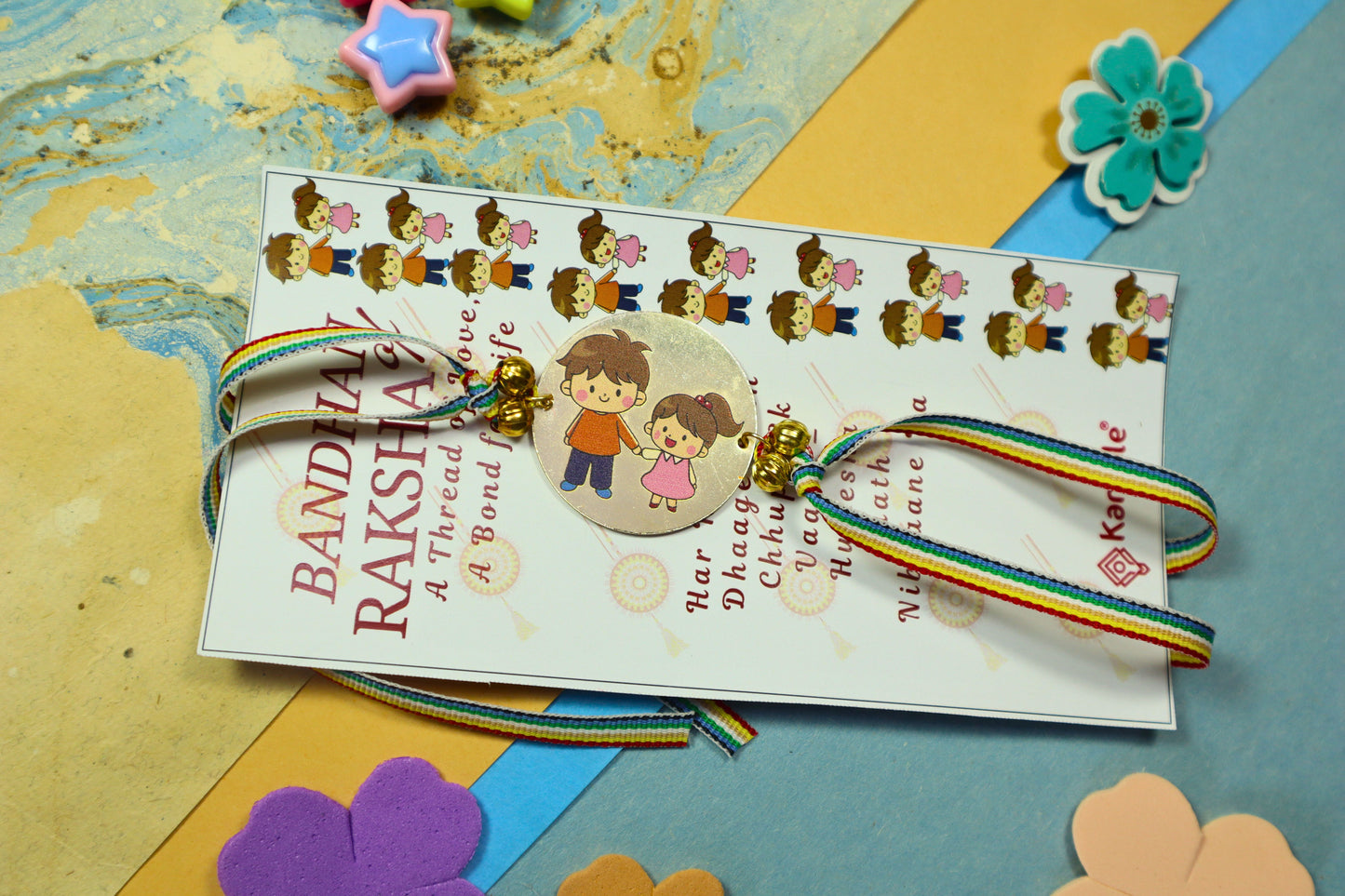 Kamule Sneh Sutra Rakhi - Golden