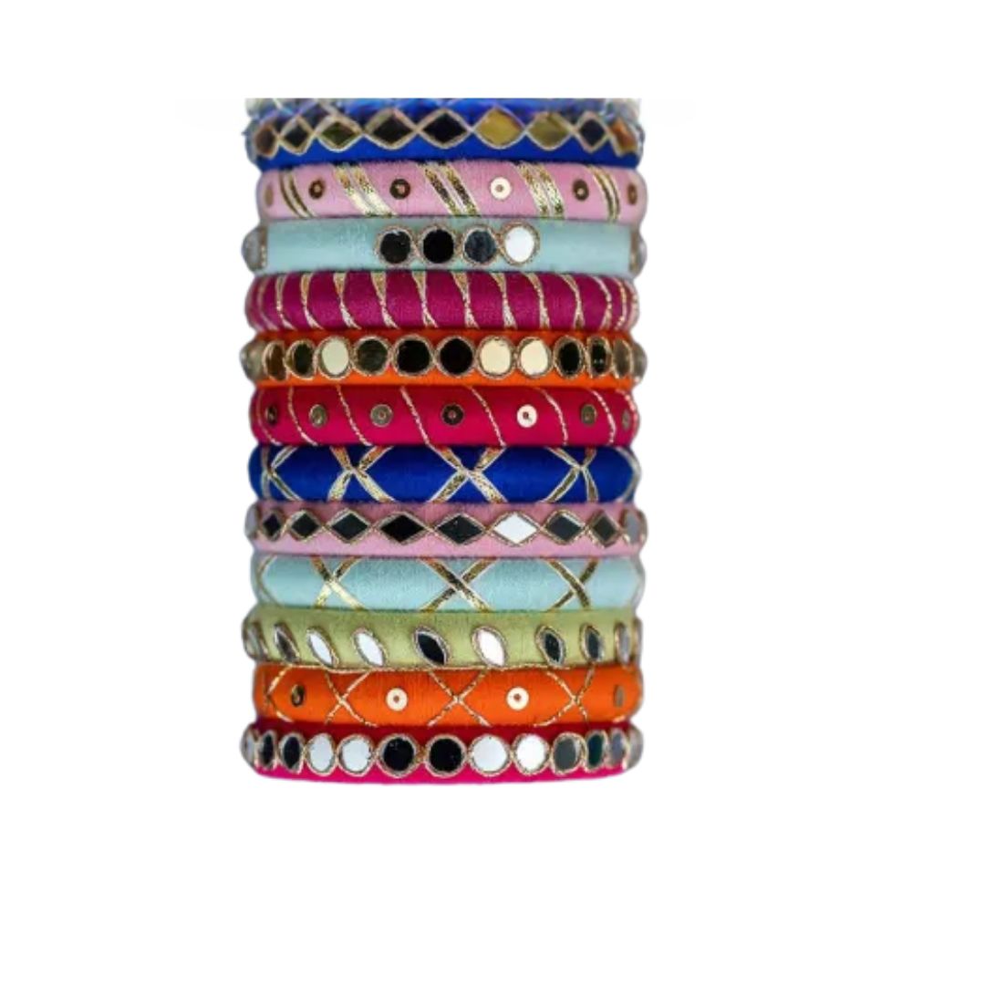Vibrant Multicolor Silk Thread Bangles