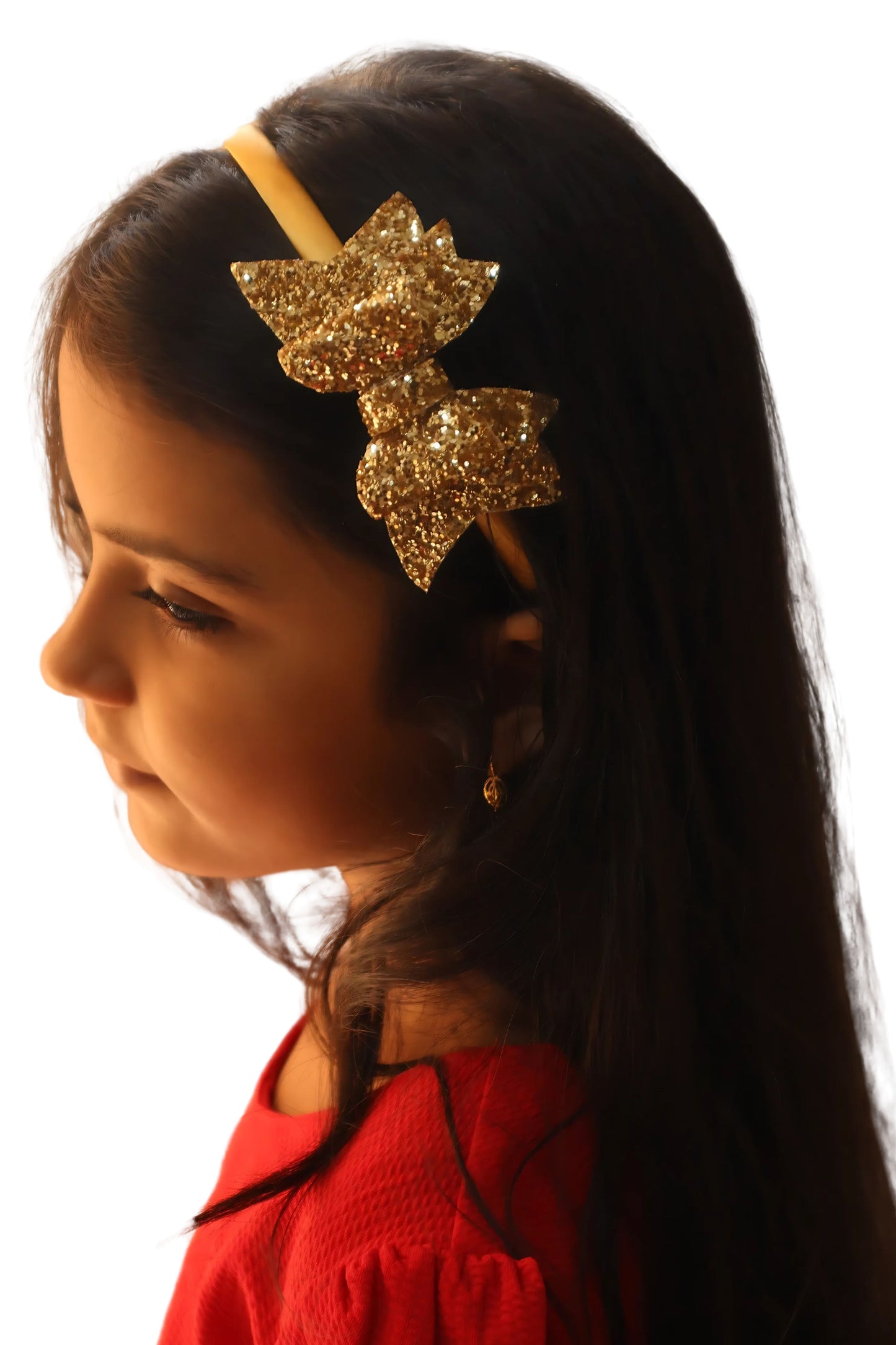 Kamule Glitter Applique Hairband- golden