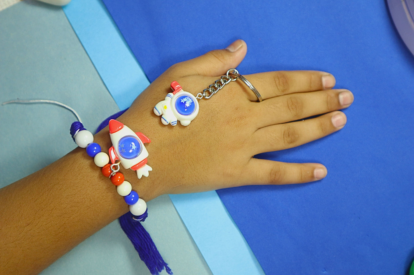 Kamule SpaceBound Band Rakhi Pack of 2 - Blue