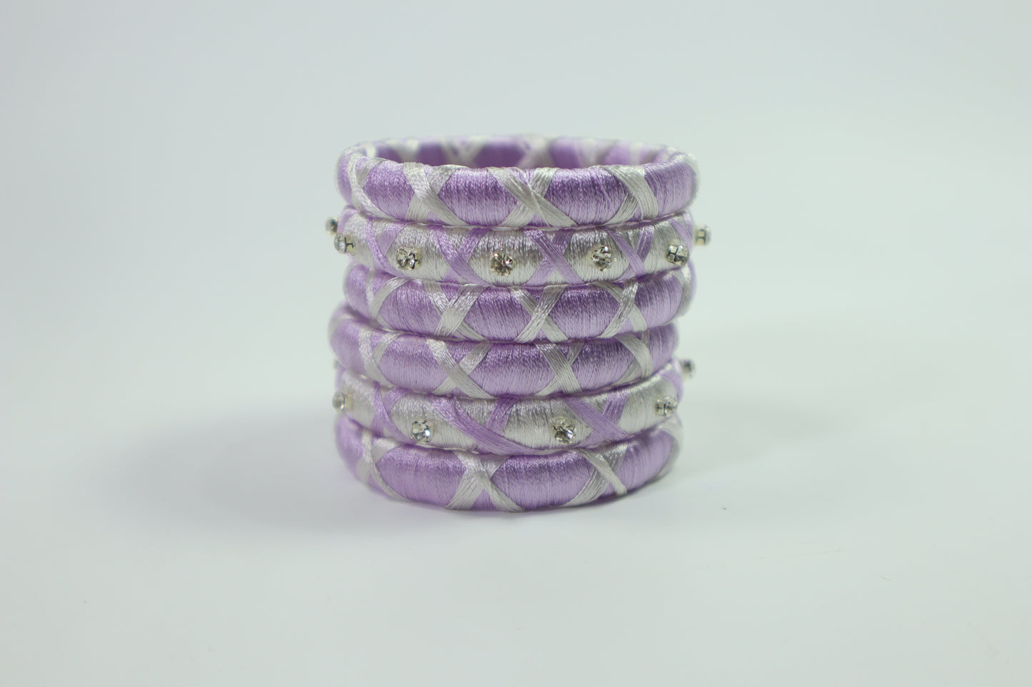 Lavender Silk Thread Bangles