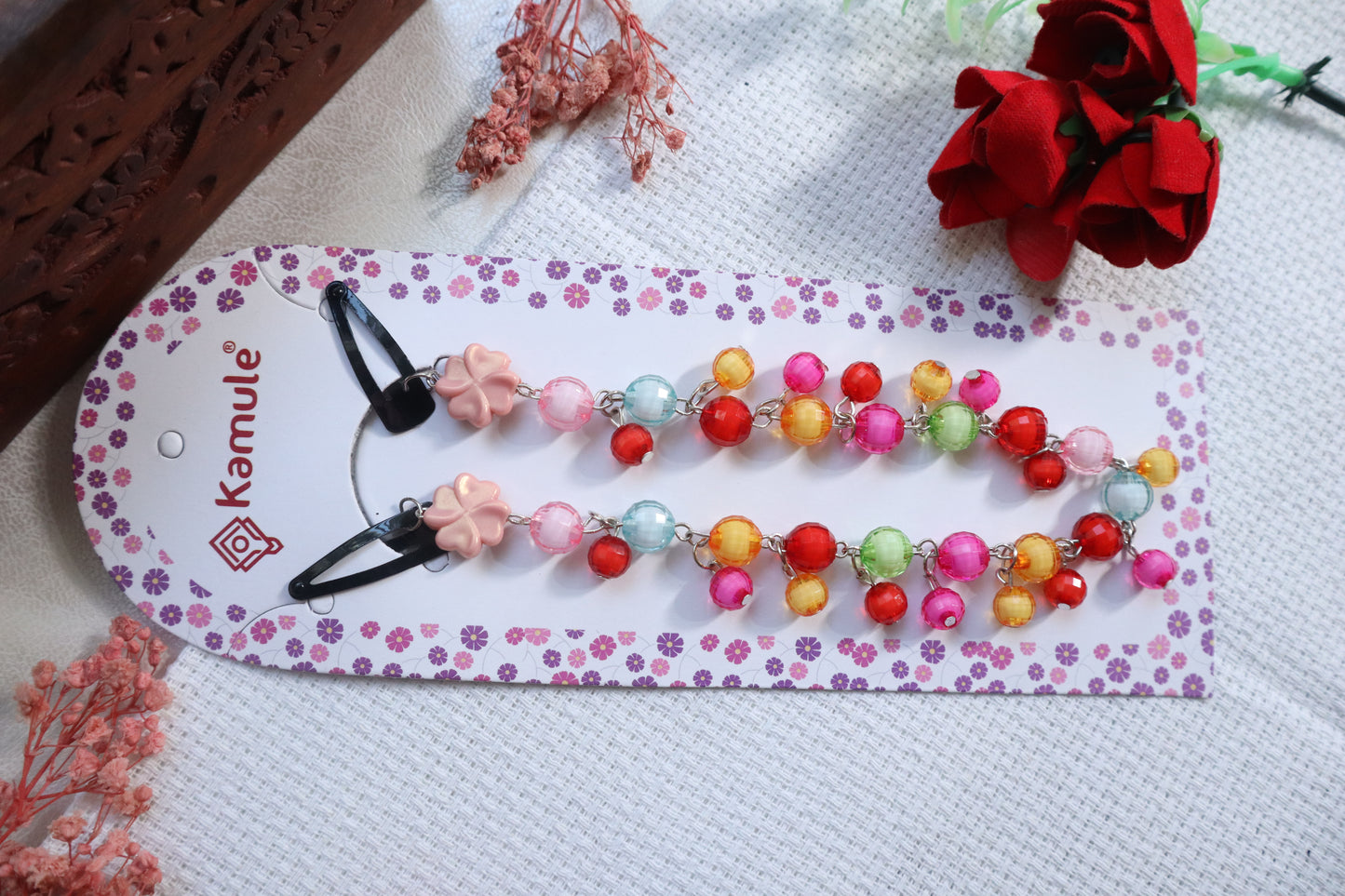 Kamule Holi Theme Princess Pearl Tiara-Multicolour