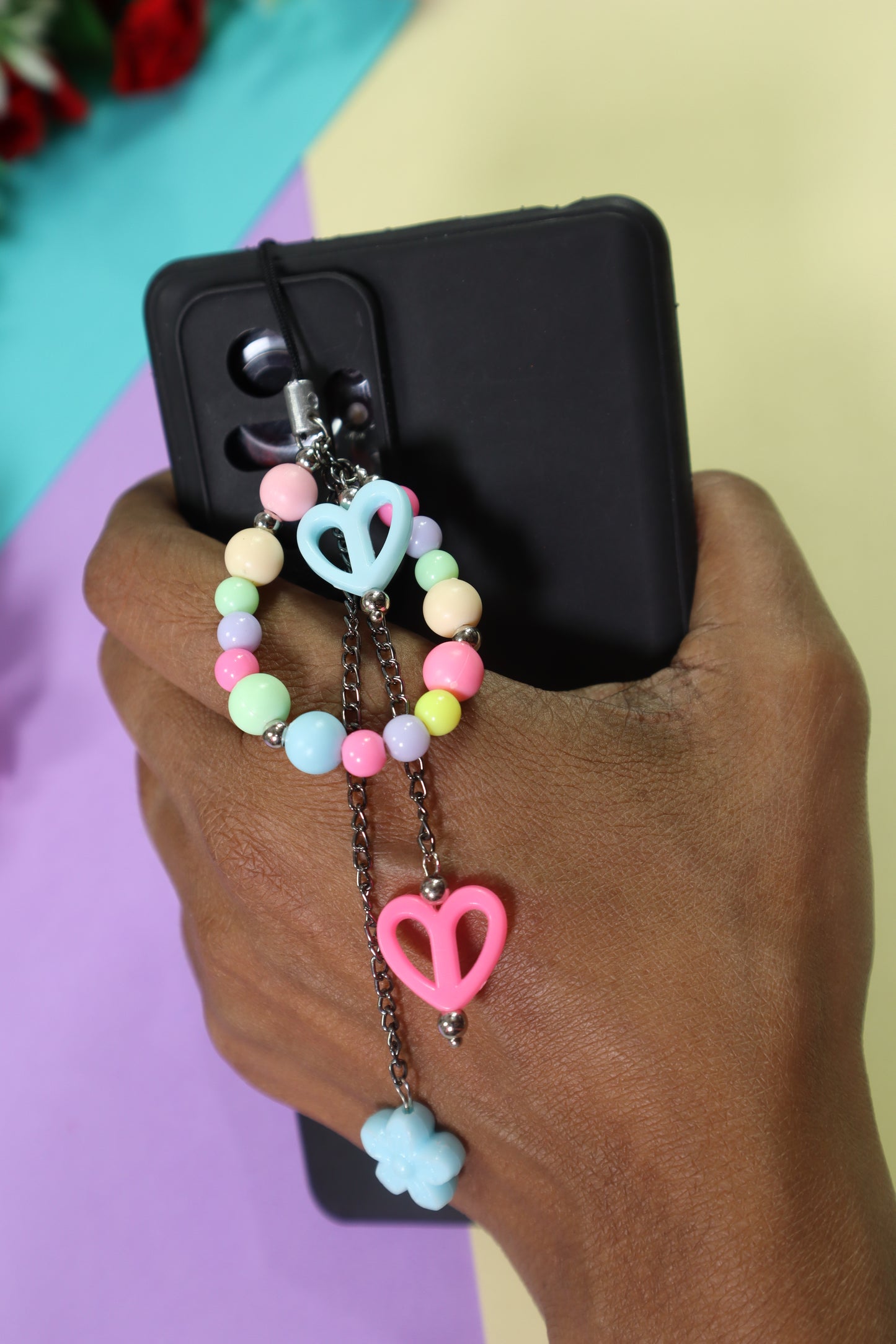 Chunky Chain Multicoloured Phone Charm