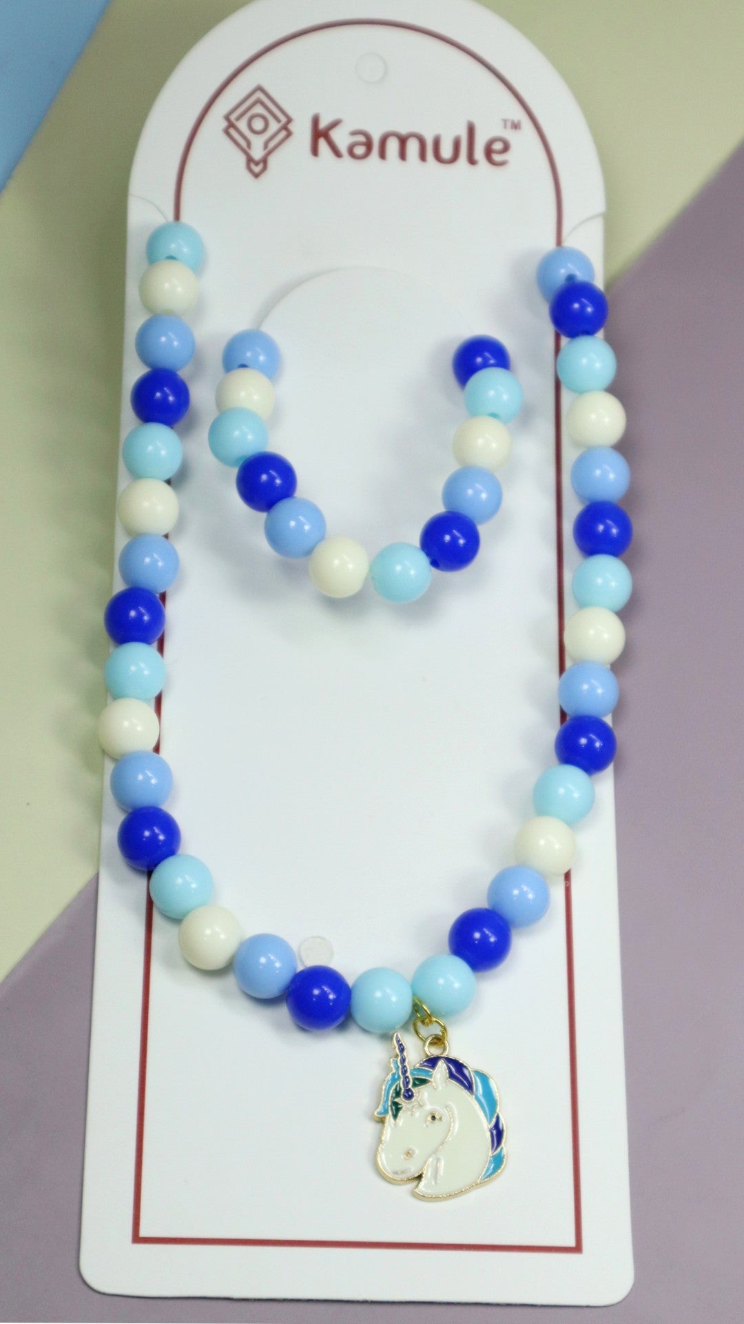 Kamule Kids Unicorn Necklace and Bracelet