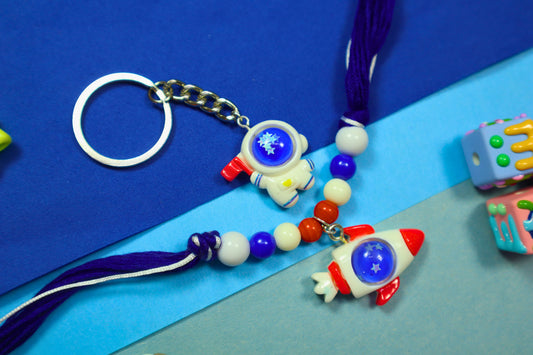 Kamule SpaceBound Band Rakhi Pack of 2 - Blue