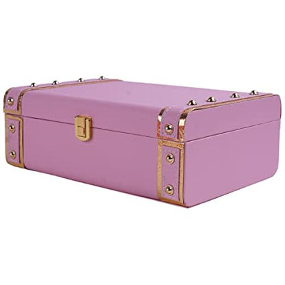 Kamule MDF & Leatherite Trunk Box (10x10x3 inches) Classic Decorative Gift Trunk Box India Tradition Purple