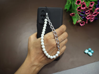 Kamule Pearl Silver Phone charm