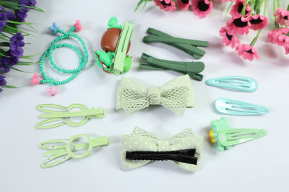 Kamule Doll-tastic Hair Bling Pack of 11 - Green