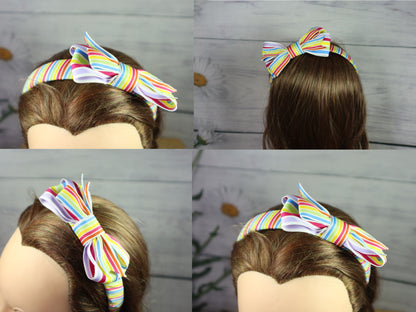 Kamule Multi Sprigs Detailed Bow Hair Band Pack of 1- Multicolour