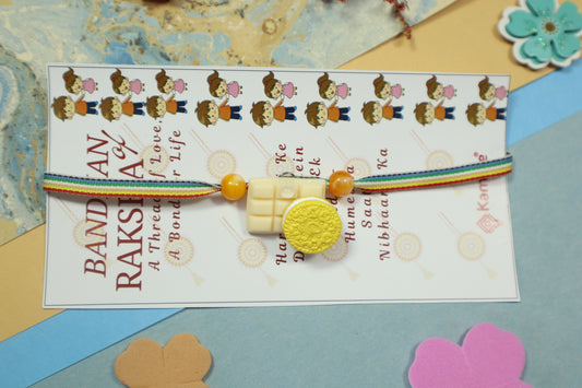 Kamule Milk Choco Delight Rakhi - Cream
