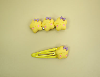 Kamule Polymer clay Character Hair Accessories set of 5-Yellow