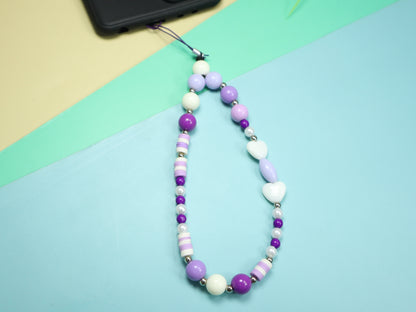 Kamule Purple Beaded Phone Charm