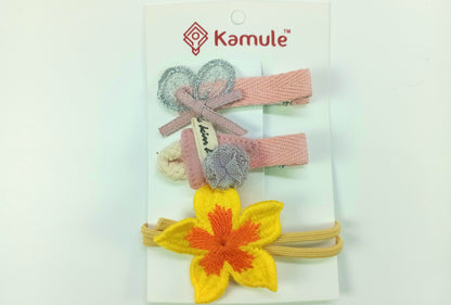 Kamule  Embroidered Applique hair clips/ Crochet Appliques hair clips