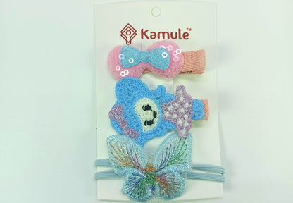 Kamule  Embroidered Applique hair clips/ Crochet Appliques hair clips