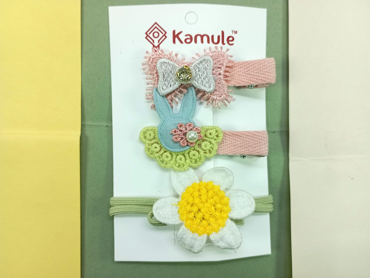 Kamule  Embroidered Applique hair clips/ Crochet Appliques hair clips