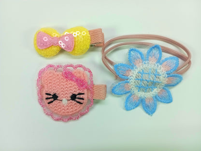 Kamule  Embroidered Applique hair clips/ Crochet Appliques hair clips