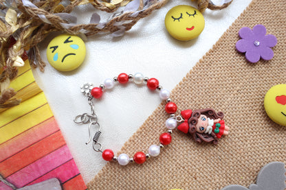 Kamule Princess Doll beads Embedded Lumba Bracelet- Red