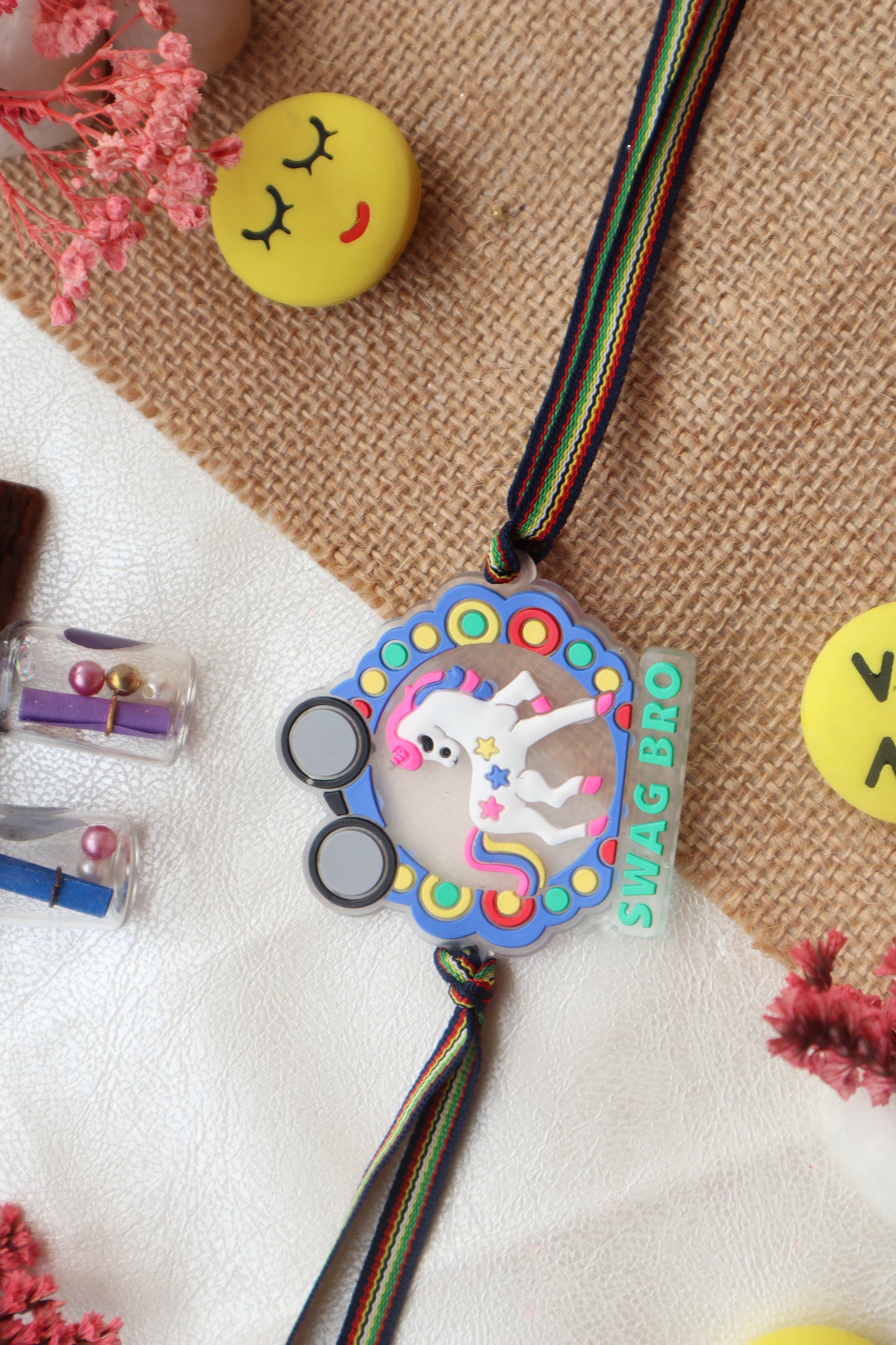 Kamule Unicorn Detailed Kids Rakhi - Blue