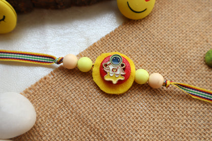 Kamule Astronaut Kids Rakhi-Yellow