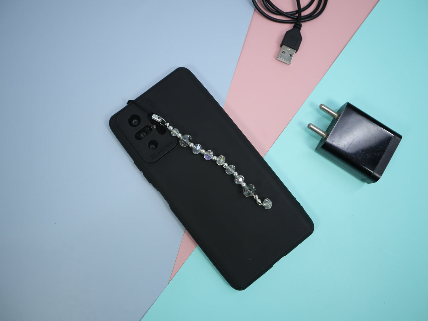 Kamule Crystal Beads phone charm