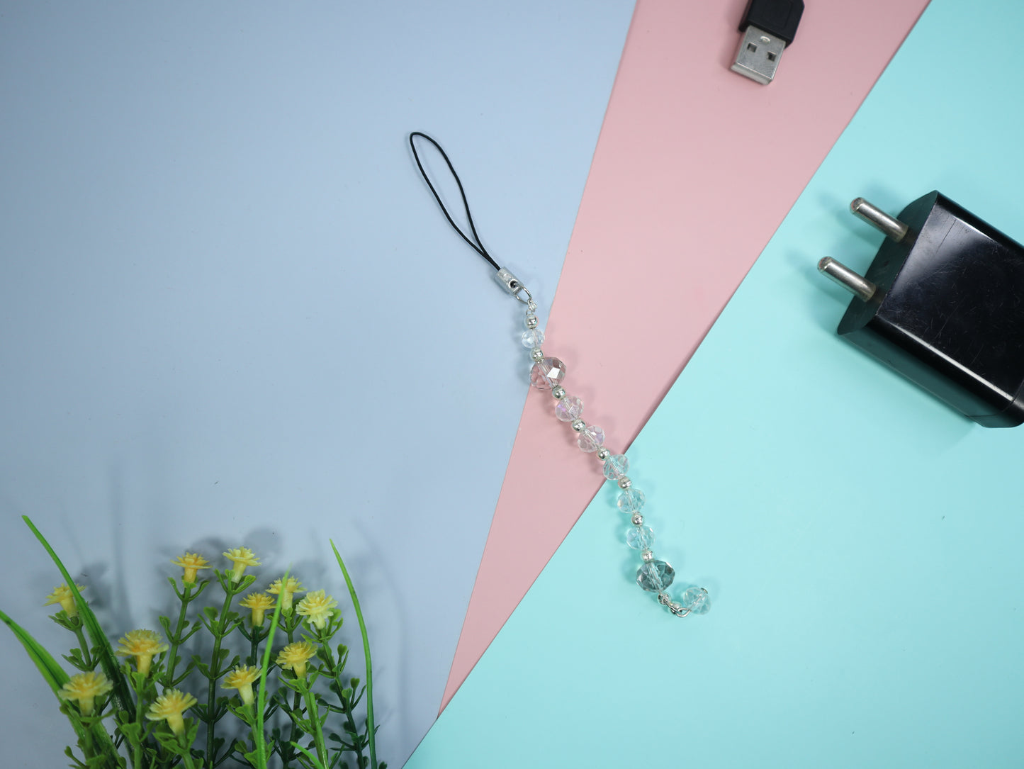 Kamule Crystal Beads phone charm