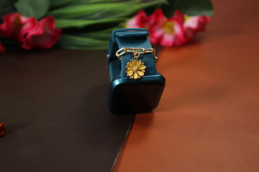 Kamule Yellow Enamel Bloom Watch Charm