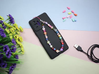 Kamule Multi colour Beads & Heart shining Phone Charm