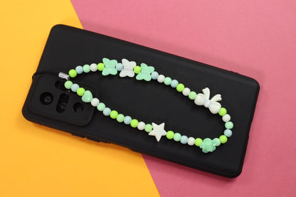 Kamule Pastel Green & Butterfly Phone Charm