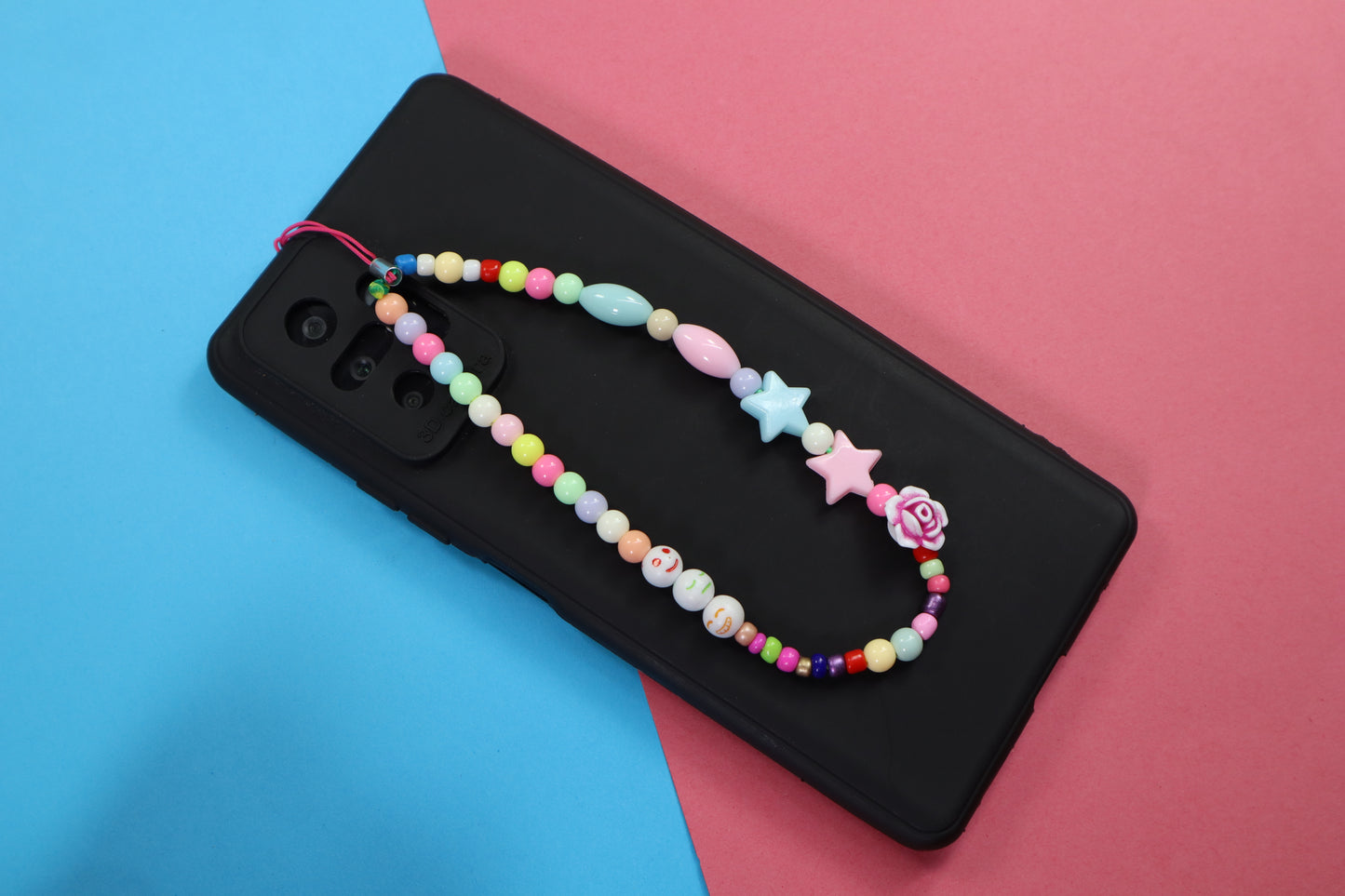 Kamule Multi colour Smily Face Phone Charm