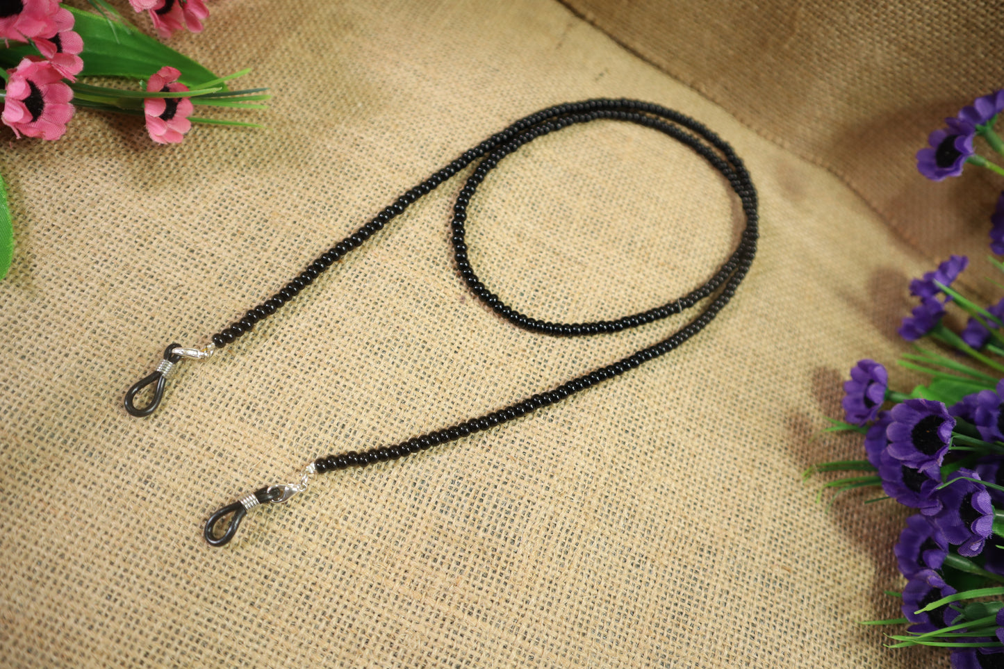 KAMULE BLACK BEADED S-CHAIN (BLACK)