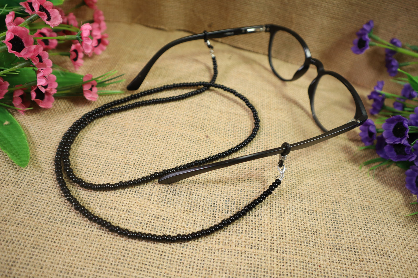 KAMULE BLACK BEADED S-CHAIN (BLACK)