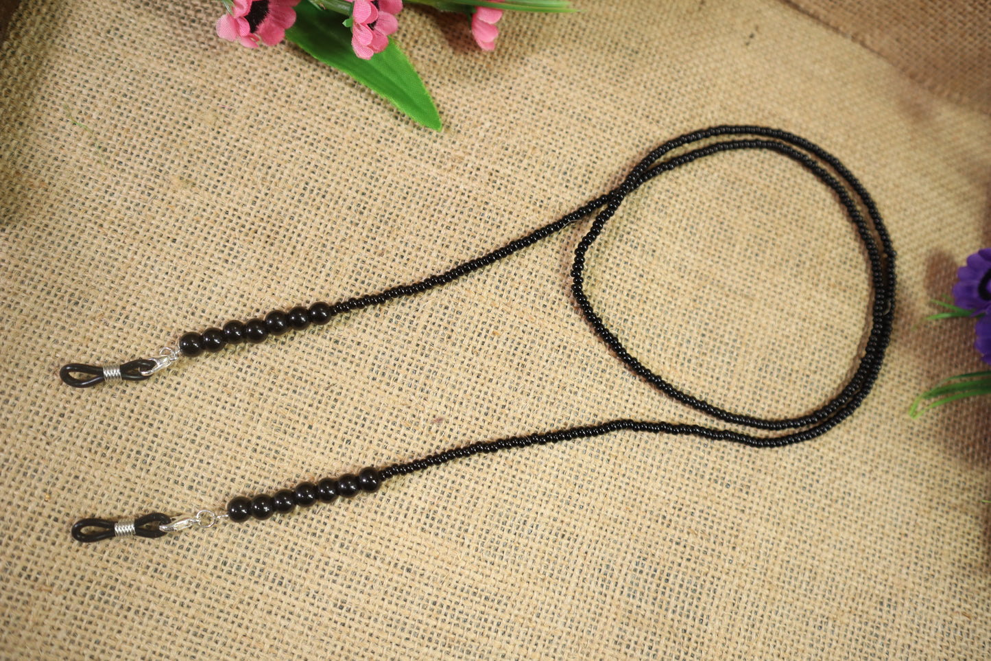 KAMULE BLACK DUAL BEADEDS-CHAIN (BLACK)