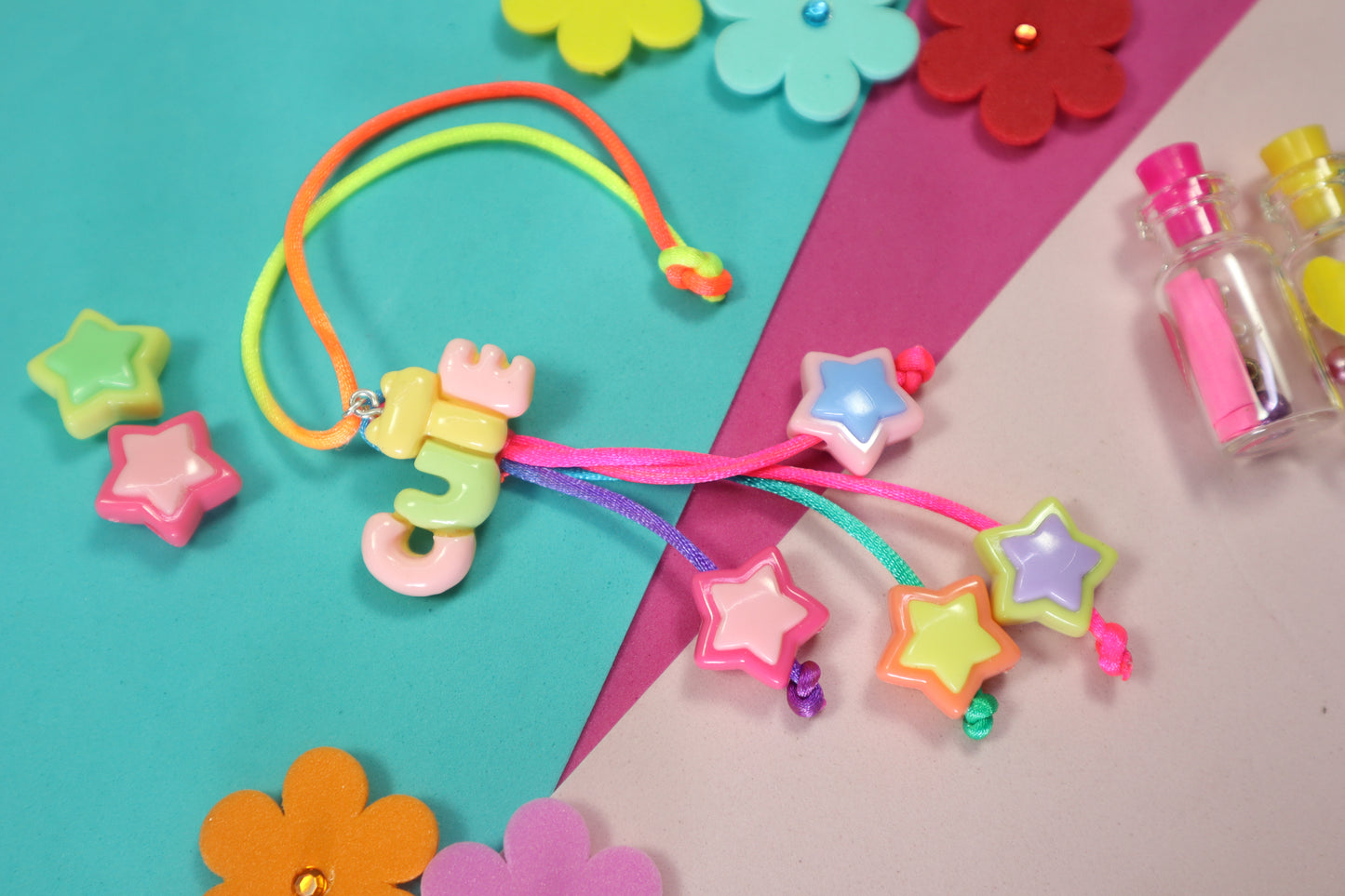 Kamule Rainbow Star Pop Lumba Rakhi - Multicolour