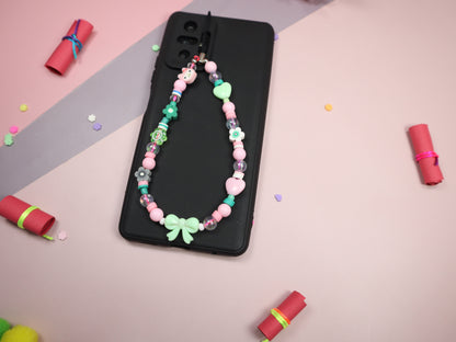 Kamule Pink & Green Phone Charm