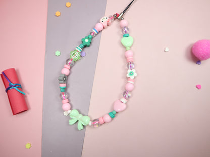 Kamule Pink & Green Phone Charm