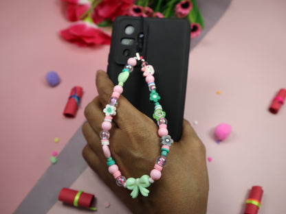 Kamule Pink & Green Phone Charm