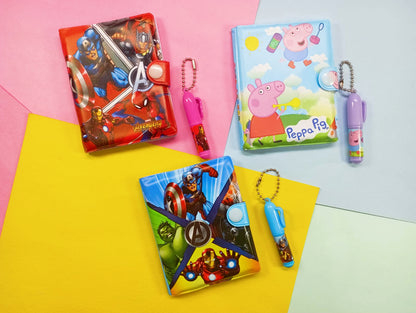 Kamule Avengers / Unicorn Dairy and Pen set for School Kid / Super Hero Cartoon Character Dairy and Pen set (1 Pcs Dairy and Pen)(3"x4.5" Diary)