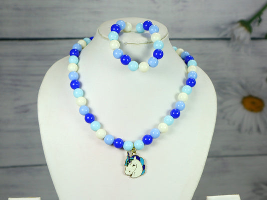 Kamule Kids Unicorn Necklace and Bracelet