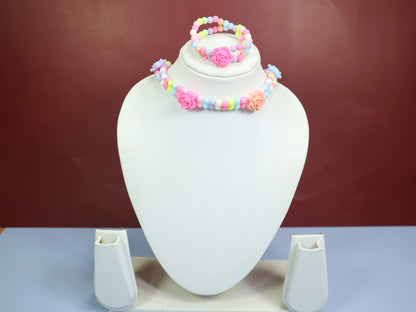 Kamule Multicolour Choker Necklace & Bracelet