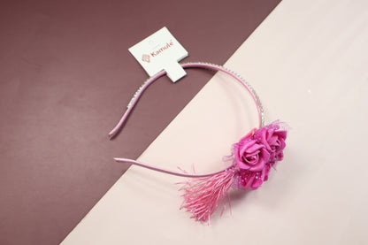 Kamule Prettiest Flora Stone Hairband -Pink