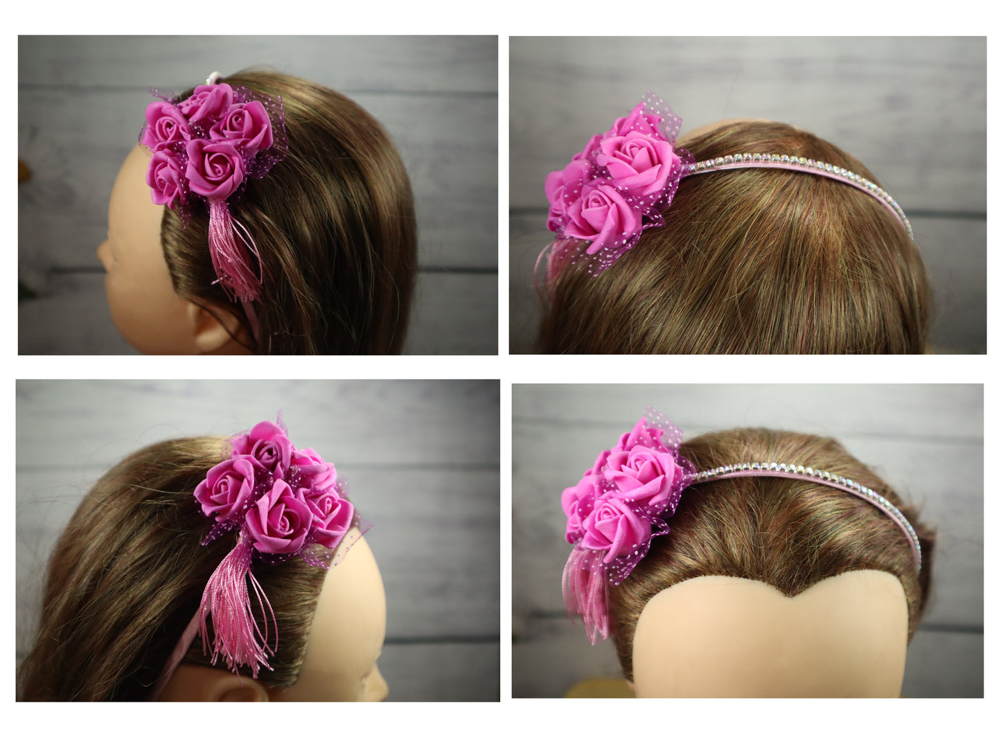 Kamule Prettiest Flora Stone Hairband -Pink