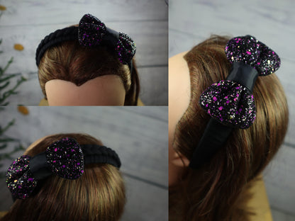 Kamule Glitzy Bow Hairband pack of 1-Black